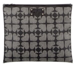 KATE SPADE Adrianne Pebbled Ace of Spades Universal Tablet Sleeve WLRU1241 Black